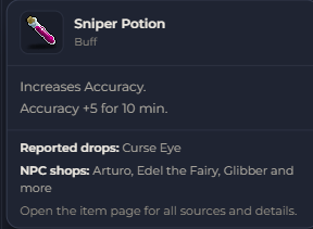 Sniper Potion | Global > Global MapleStory Classic World