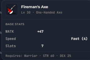 Fireman's Axe | Global > Global MapleStory Classic World