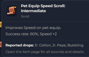 Pet Equip Speed Scroll Intermediate | Global > Global MapleStory Classic World