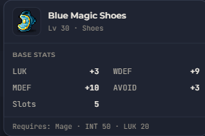 Blue Magic Shoes | Global > Global MapleStory Classic World