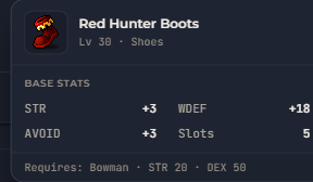 Red Hunter Boots | Global > Global MapleStory Classic World