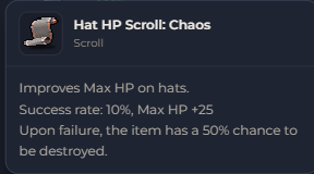 Hat HP Scroll Chaos | Global > Global MapleStory Classic World