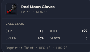 Red Moon Gloves | Global > Global MapleStory Classic World