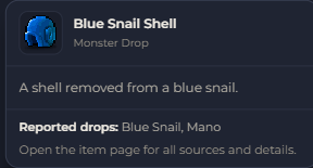 Blue Snail Shell | Global > Global MapleStory Classic World