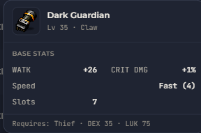 Dark Guardian | Global > Global MapleStory Classic World