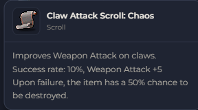 Claw Attack Scroll Chaos | Global > Global MapleStory Classic World
