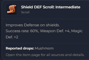 Shield DEF Scroll Intermediate | Global > Global MapleStory Classic World
