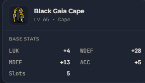 Black Gaia Cape | Global > Global MapleStory Classic World