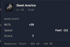 Steel Avarice | Global > Global MapleStory Classic World