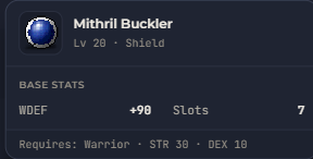 Mithril Buckler | Global > Global MapleStory Classic World