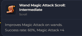 Wand Magic Attack Scroll Intermediate | Global > Global MapleStory Classic World