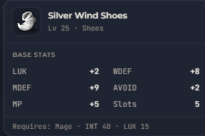 Silver Wind Shoes | Global > Global MapleStory Classic World