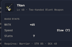 Titan | Global > Global MapleStory Classic World