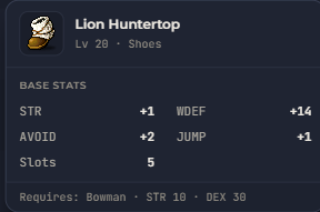 Lion Huntertop | Global > Global MapleStory Classic World
